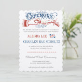 Red White Blue Victoriaans Typografie Kaart (Staand voorkant)