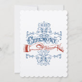 Red White Blue Victoriaans Typografie Kaart (Achterkant)