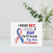 Red White Blue voor mijn kleinzoon Briefkaart (Staand voorkant)