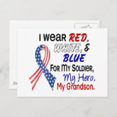 Red White Blue voor mijn kleinzoon Briefkaart (Voorkant / Achterkant)