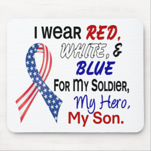 Red White Blue voor mijn zoon Muismat