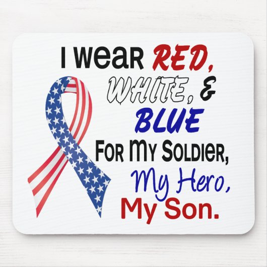 Red White Blue voor mijn zoon Muismat (Voorkant)
