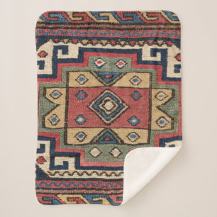 Red White Blue Western Lone Star Dallas  Sherpa Deken