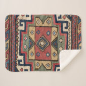 Red White Blue Western Lone Star Dallas  Sherpa Deken (Voorkant (horizontaal))