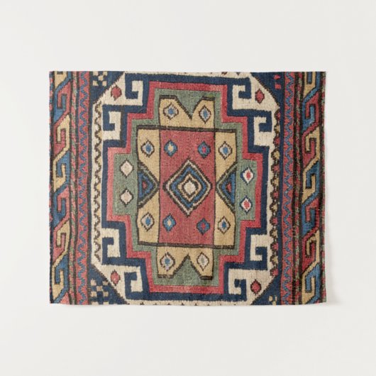 Red White Blue Western Lone Star Dallas  Wandkleed (Voorkant (horizontaal))