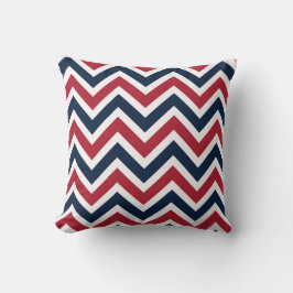 Red White Blue Zig Zag Sierkussen Nautical