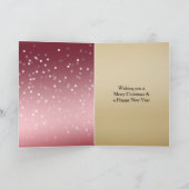 Red White Bokeh Dots Christmas Pretty Black Girl Kaart (Binnen)