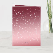 Red White Bokeh Dots Snowman Christmas Kaart (Achterkant)