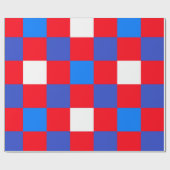 Red, White & Bold – Patriotic Independence Day Cadeaupapier (Vlak)