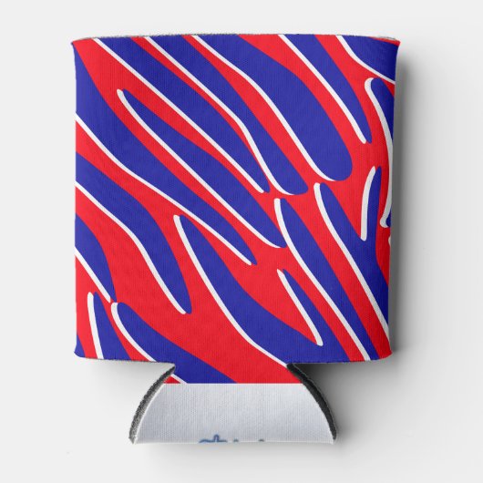 Red, White & Bold | Tiger Stripe Beverage Cooler (Voorkant)