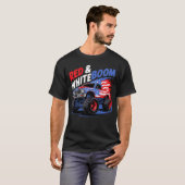 Red White Boom Monster Truck T-shirt (Voorkant volledig)