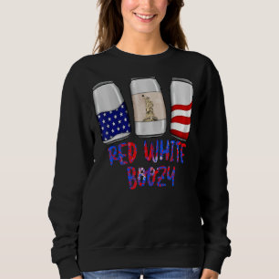Red White Boozy 4 juli Drink zelfstandigheid Trui