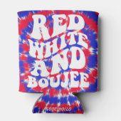 Red White Boujee | America Tie Dye Bachelorette Blikjeskoeler (Achterkant)