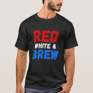 RED WHITE & BREW Unisex Mannen Funny America T-Shi T-shirt