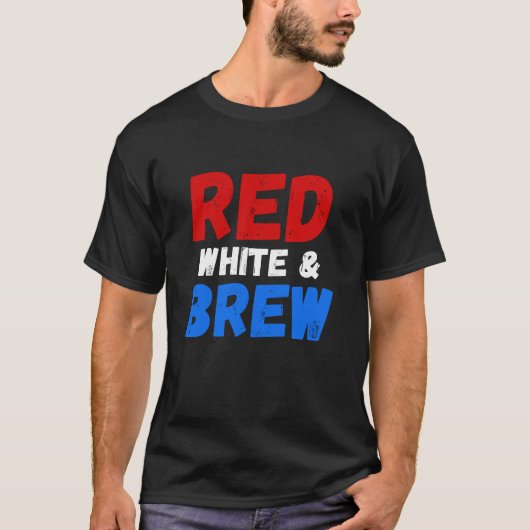 RED WHITE & BREW Unisex Mannen Funny America T-Shi T-shirt (Voorkant)