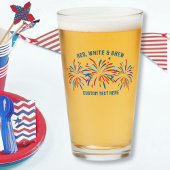 Red White & Brew Vuurwerk 4 juli Bierpint Glas