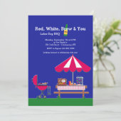 Red White Brew & You Invitation Kaart (Staand voorkant)