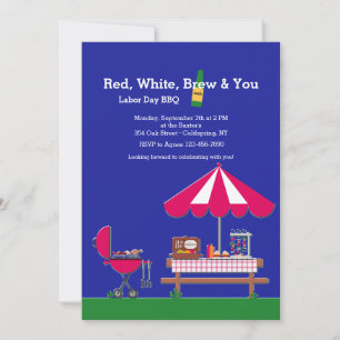Red White Brew & You Invitation Kaart