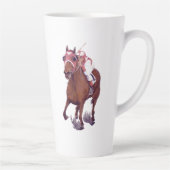 Red White Brown Champion Racehorse Prayer Latte Mok (Rechts)