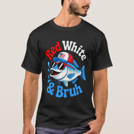 Red White Bruh Funny Gevist op 4 juli T-shirt