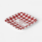 Red White Buffalo Check Family Reunion Papieren Bordje (Gebogen)