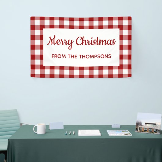 Red White Buffalo met kerstfeest Spandoek (Beurs)