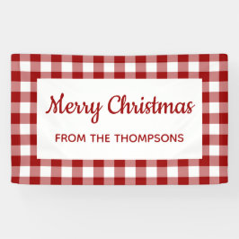 Red White Buffalo met kerstfeest Spandoek