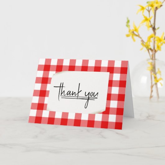 Red White Buffalo Pset bedankt Kaart (Gele Bloem)