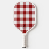 Red White Buffalo Pset Monogrammed Pickleball Paddle (Achterkant)