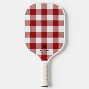 Red White Buffalo Pset Monogrammed Pickleball Paddle