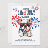 Red White Bulldog Sunbril op 4 juli Kaart (Voorkant)