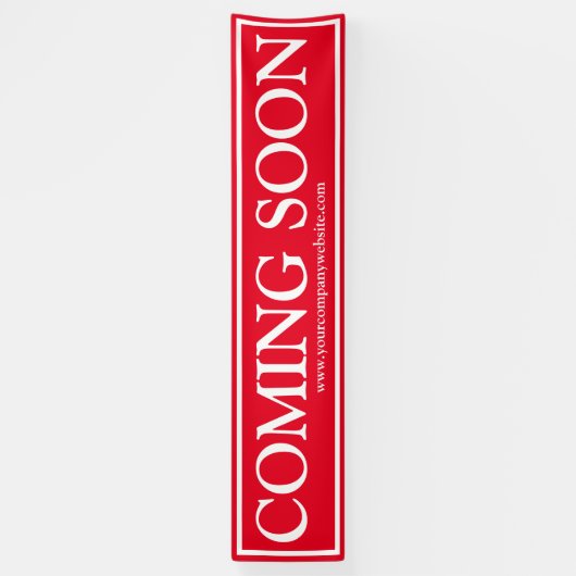 Red White Business Binnenkort beschikbaar websiteb Spandoek (Verticaal)