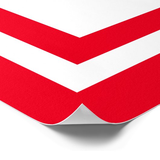 Red White Business nu open Poster (Hoek)