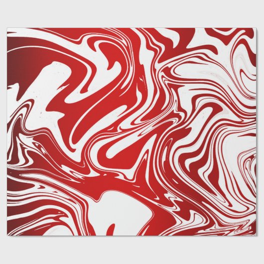 Red White Candy Cane kerstae kerstcadeaubonade Cadeaupapier (Vlak)