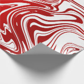 Red White Candy Cane kerstae kerstcadeaubonade Cadeaupapier (Hoek)