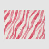 Red White Candy Cane Stripes Christmas Tissuepapier (Voorkant)