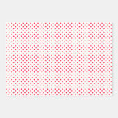Red & White Candy Cane Stripes & Polka Dots Inpakpapier Vel (Voorkant 2)