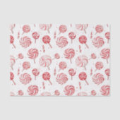 Red White Candy Cane Treats Christmas Tissuepapier (Voorkant)