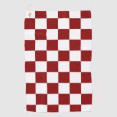 Red White Checker Golfhanddoek (Voorkant)