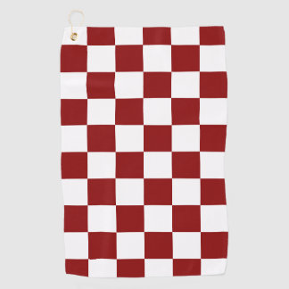 Red White Checker Golfhanddoek