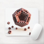 Red & White Checkerboard Geometric Objects Muismat (Met muis)