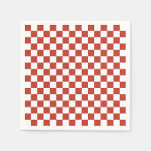 Red& White Checkered Pattern Mid Century Modern Servet (Voorkant)
