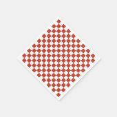 Red& White Checkered Pattern Mid Century Modern Servet (Hoek)