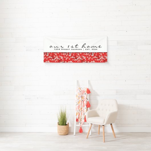 Red & White Cherry Blossom | Eerste thuisbasis Spandoek (Insitu)