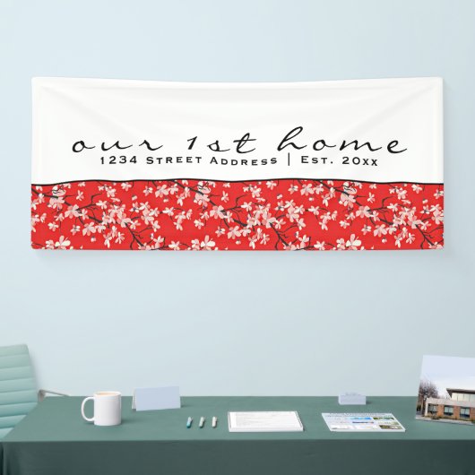 Red & White Cherry Blossom | Eerste thuisbasis Spandoek (Beurs)