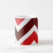 Red White Chevron Geometric Pattern Koffiemok (Center)