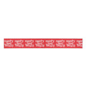 Red & White Christmas Merry & Bright Holiday Grosgrain Lint (Voorkant)
