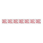 Red & White Christmas Merry & Bright Holiday Grosgrain Lint (Voorkant)