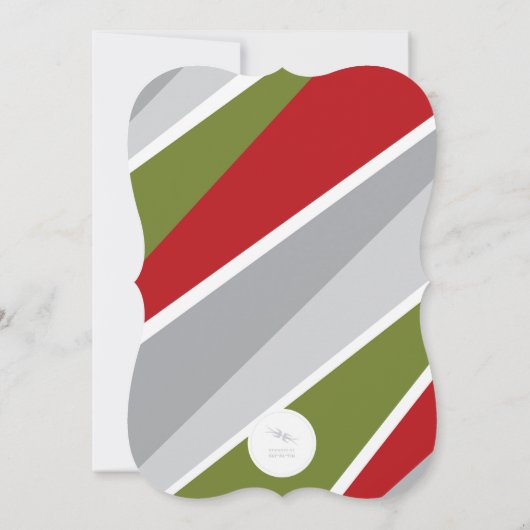 Red White Cocktail Martini Modern Holiday Party Kaart (Achterkant)