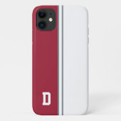 Red & White College Kleuren Handtekening Case-Mate iPhone Case (Achterkant)